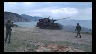 Hellenic Artillery M109A1B deploying [upl. by Lanford]