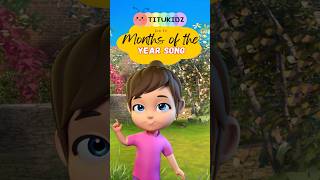 Months of the Year Song trending youtubeshorts nurseryrhymes kidslearning shorts months song [upl. by Thistle]