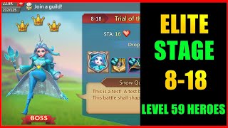 Lords mobile Elite Stage 818 f2p using level 59 heroes [upl. by Yalc]