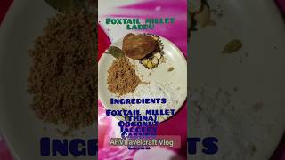 Foxtail millet laddu food healthysnacks [upl. by Irt]