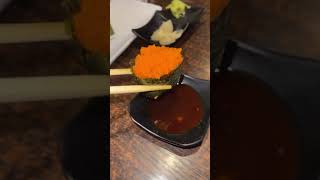 Masago smelt egg sushi short asmr mukbang shortvideo shorts [upl. by Aleac]