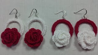 COMO HACER ARETES TEJIDOS A CROCHET 🧶💍 [upl. by Huba578]