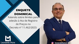 Falando sobre limites para adesão à Ata de Registro de Preços no Decreto nº 114622023 [upl. by Namzaj710]