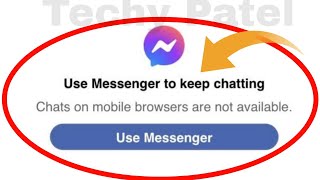 Use Messenger To Keep Chatting Problem Solve  Fix Chrome Facebook Messenger Not Working [upl. by Aime]