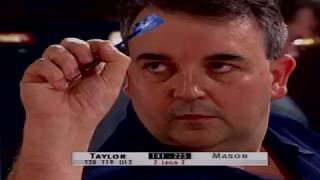 Phil Taylors First 9 Dart Finish [upl. by Pucida957]