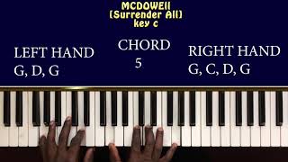 William McDowell Withholding Nothing Piano Chords For Beginners [upl. by Omar]