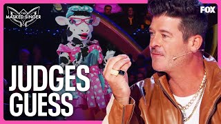 The Judges Guess for Cow  Season 10  The Masked Singer [upl. by Gerty603]