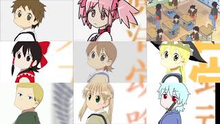 Nichijou Opening 1 Comparison [upl. by Einehpets]