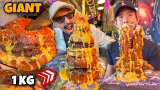 TOP 3 BURGERS IN DUBAI  1 KG Giant Khalifa Burger [upl. by Mclain724]