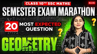 GEOMETRY Semester Exam Marathon🔥  Class 10th SSC GEOMETRY  Score 4040 marks  Maharashtra Board [upl. by Allenotna]