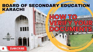 Verification from Matric Board  Attestation  BSEK  Karachi Board studyinitaly studyabroad [upl. by Ahtelat23]