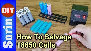 How To Test Salvaged 18650 Cells  From Laptop Batteries [upl. by Yzeerb]