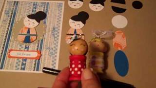 Kokeshi Inspired Punch Art  Stampin UP Tutorial [upl. by Cleveland620]