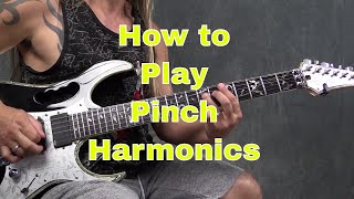 How to Play Pinch Harmonics on the Guitar  Steve Stine Guitar Lesson [upl. by Mattson]