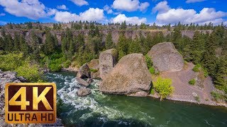 7 hours 4K Relax Video with Nature Sounds  Bowl and Pitcher Trail at Riverside State Park [upl. by Kalfas270]