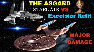 Excelsior Class Refit VS Stargate Asgard Warship  Both Ways  Star Trek Starship Battles [upl. by Christos]