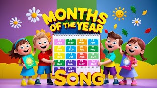 Months Of The Year Song  Song For Kids amp Preschool  Edle Doodles [upl. by Hgielrak]