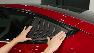 Dry Carbon Fiber Louvers for Tesla Model 3 Highland 2024  Sleek Aerodynamic Upgrade [upl. by Tarfe]