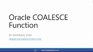 Oracle COALESCE Function [upl. by Cecilius]