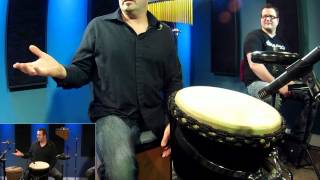 Hand Drumming DjembeCajon  Drum Lesson DRUMEO [upl. by Klarrisa]