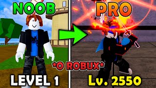 NOOB To MAX LEVEL With NO ROBUX But I Only Use SWORDS In Blox Fruits FULL MOVIE [upl. by Aryc]