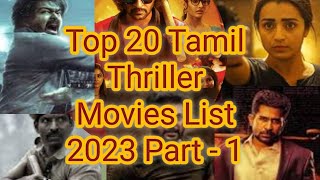 Top 20 Tamil Thriller Movies List Part  1 movieslist thriller tamilmovie vijay [upl. by Lienad]