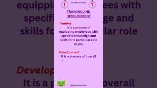 Training and Development  Meaning Concept I Human Resource Management hrm hrmshorts [upl. by Kristy939]