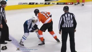 Chris Thorburn vs Wayne Simmonds Feb 23 2013 [upl. by Langbehn]