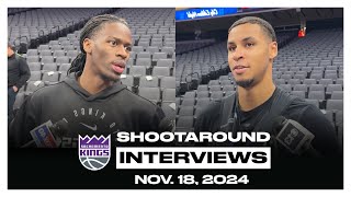 Keegan Murray amp Keon Ellis  Shootaround Interviews 111824 [upl. by Christiana282]