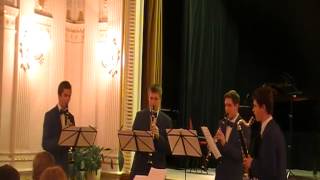 JS Bach  Badinerie  clarinet quartet [upl. by Ninon]