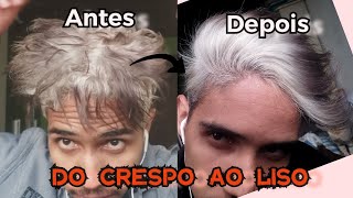 progressiva masculina  como alisar o cabelo em casa [upl. by Yema]