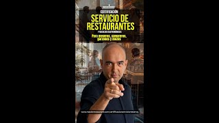 Certificación en servicio de restaurantes para meseros camareros garzones y mozos [upl. by Suired]