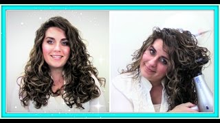 How to Diffuse and Clip CurlyWavy Hair  Pixie Curl Diffusing [upl. by Oiramej]