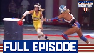 Gladiator Sky Disqualified For A High Hit In Powerball  American Gladiators  Full Episode  S04E06 [upl. by Hescock]