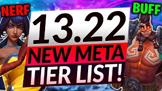 NEW PATCH 1322 TIER LIST  BEST Champions NEW Meta  LoL Update Guide [upl. by Koo]