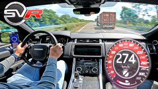 RANGE ROVER SPORT SVR 50 V8 SC 575HP on AUTOBAHN [upl. by Otho]