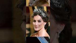 Queen Letizia with the Crown queenletiziaofspain queen spanishroyalfamily spain shortvideo [upl. by Yhprum]