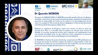 Webinaire 1 Thème  Les Normes professionnelles des enseignants en Afrique francophone  un cadre [upl. by Zeitler]