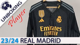 Real Madrid Third Jersey Long Sleeve 2324 Bellingham Kitgg Player Version Unboxing Review [upl. by Anev790]