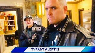 must seeTyrant Alert WALK OF SHAME 1st amendment audit FAIL  DETAINED [upl. by Kimber]