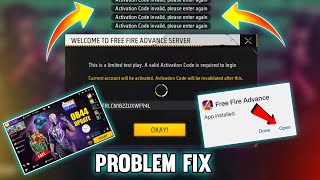 How To Download Ob44 Advance Server FF  Activation Code invalid please enter again Problem Fix [upl. by Ottavia937]