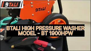 170 BAR BTALI High Pressure Washer BT 1900 HPW [upl. by Atterys]