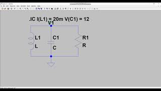 LTSpice  Simulating RLC circuits with Initial Conditions  AC Analysis on LTSpice Series  DrKay [upl. by Surbeck]