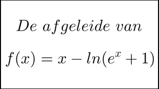 Een quotlnfunctiequot differentiëren met de kettingregel [upl. by Anaik299]