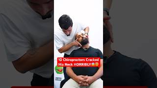 10 Chiropractors Cracked His Neck HORRIBLY😱🤯chiropractic asmr shorts trending [upl. by Mariana]