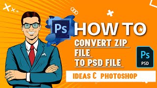 How to convert zip file to psd  zip file ko unzip kre  zip file ko extract kre zip Photoshop [upl. by Notreb54]