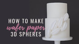 How to make wafer paper spheres design  FREE CHRISTMAS ORNAMENT PATTERN [upl. by Phelips]