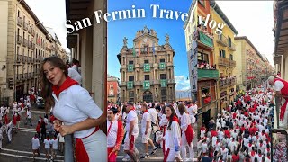 San Fermín Festival in Pamplona Spain ♡ Bull Run Festival Fun Balcony Views amp More [upl. by Hcirteid]