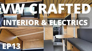 VW Crafter Camper Van EP13 Electrics and Interior inc dog kennels [upl. by Tnarg]