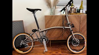 Titanium Brompton with Disc Brakes and Schlumpf Drive [upl. by Julie161]